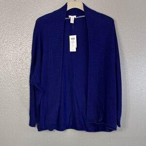Chico's Royal Blue Open Front Cardigan